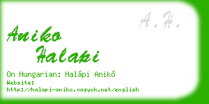 aniko halapi business card